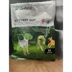 Suitical Dog Recovery Suit Surgery  Black *Collar Alternative* MEDIUM 21-27"